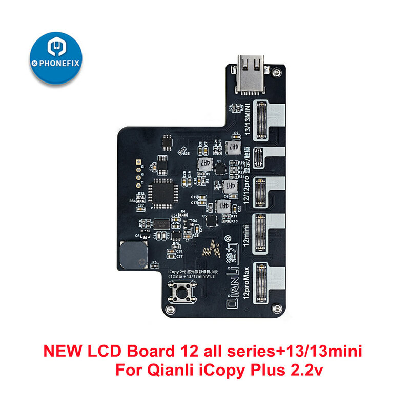 Qianli iCopy Plus 2.2 LCD Ture Tone /Virbrator EEPROM Programmer scheda di prova della batteria piastra Heatset per iPhone 11-14 Pro Max