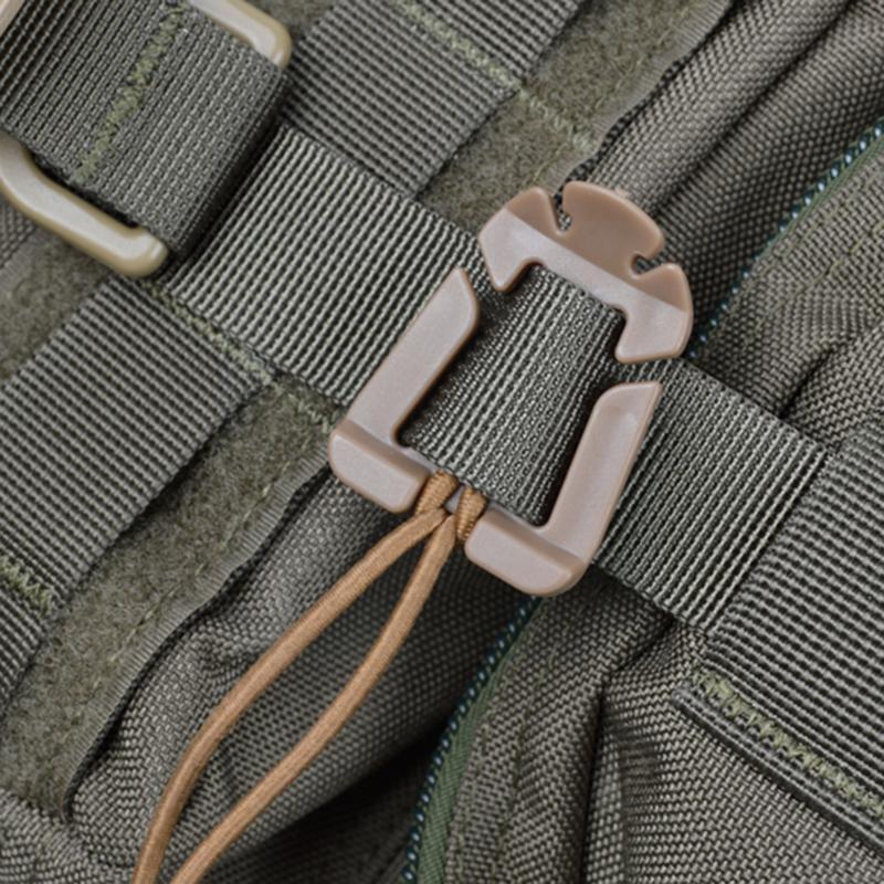 Webbing Fixed Buckle Tactical Cord Clips Buckle Elastic Strap Tie-down Mountain Climb Camp Tools Carabiner Outdoor Hike Bac M3w6