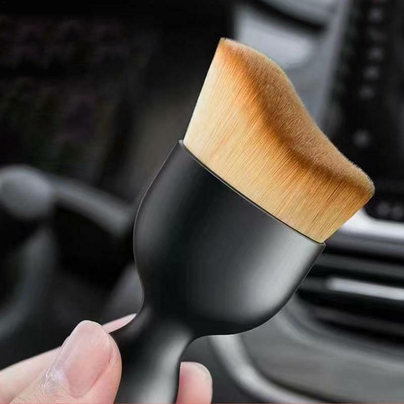 Cepillo de polvo para Interior de coche, herramienta de limpieza portátil con mango ergonómico, cerdas de alta densidad