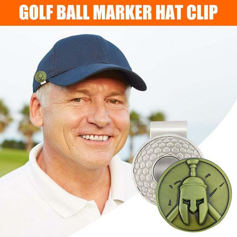 男性と女性のための帽子クリップ付き磁気ゴルフボールマーカー、ゴルフアクセサリー、取り外し可能な取り付け、金属