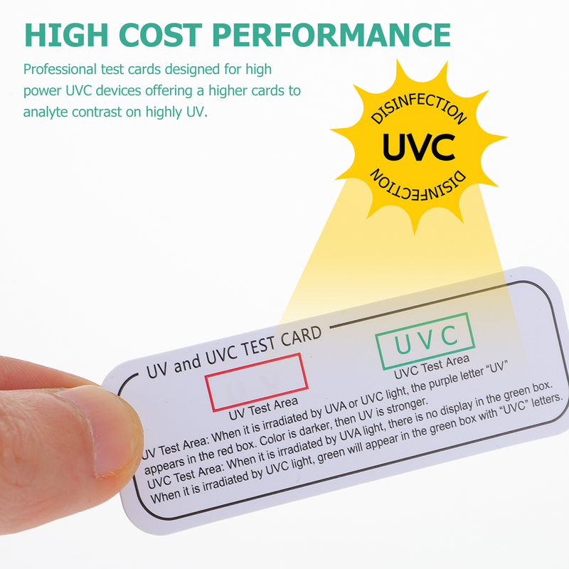 Schede di prova della luce schede di prova UVA UVC schede indicatrici della lunghezza d'onda della luce