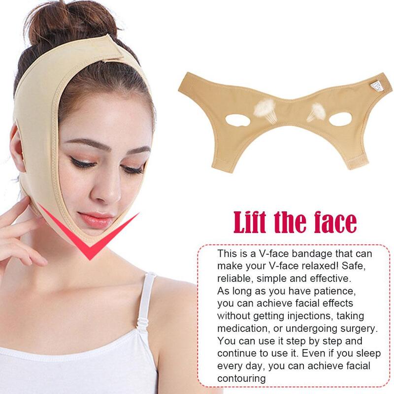 V Line-Bandage facial réutilisable pour femme, ceinture amincissante pour le ruisseau et les joues, sangle de massage facial, soins de la peau du visage, beauté, O2T6