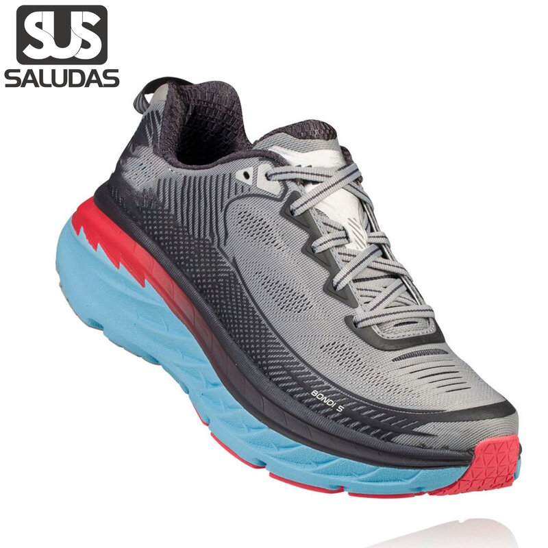 SALUDAS Bondi 5 Shoes Men and Women Road Running Shoesthick-Soled Soft Stretch Marathon Sneakers Outdoor Couples Tennis Sneakers