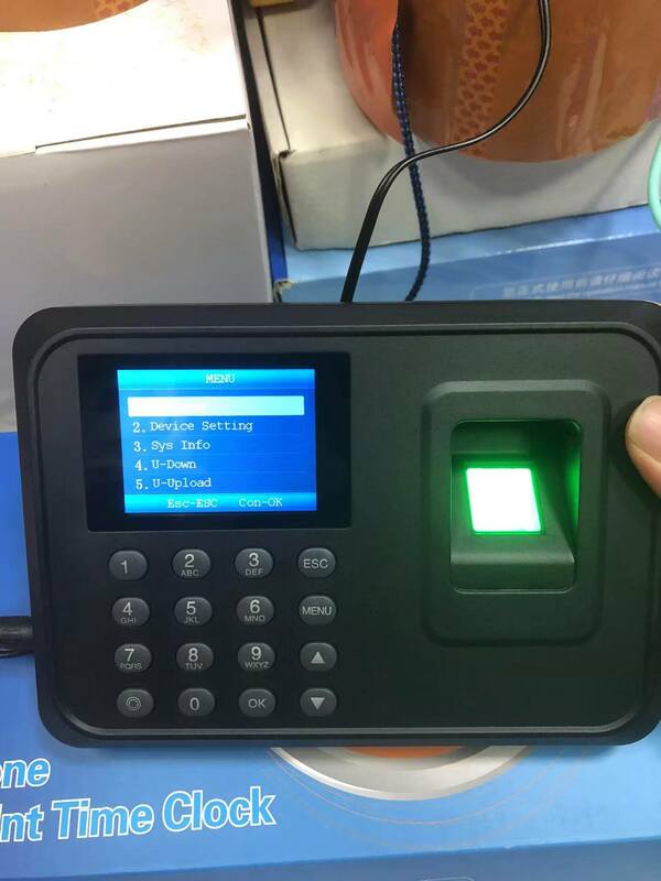 2.8 "máquina biométrica do comparecimento da impressão digital de tft usb lcd dc 5v/1a gravador de tempo A-E260