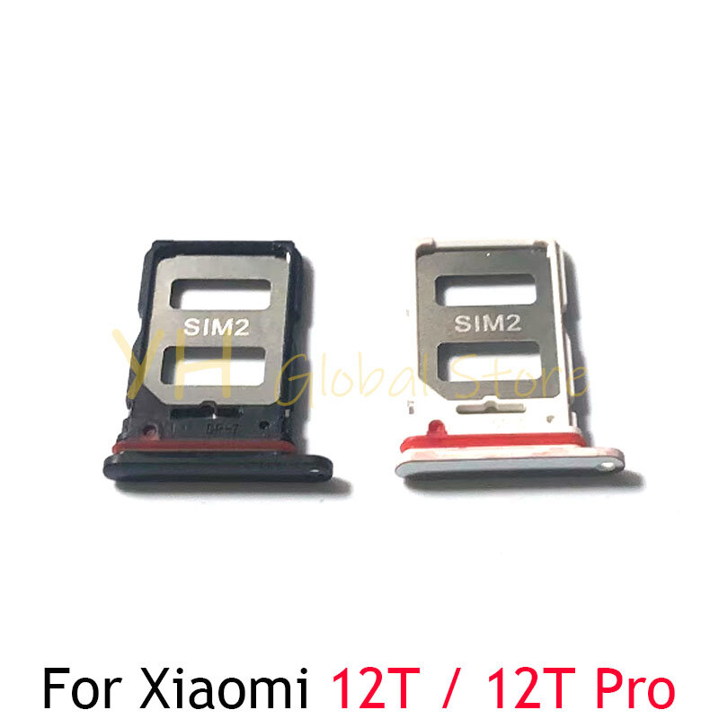 Suporte da bandeja do cartão SIM, Peças de reparo, Xiaomi Mi 12T Pro, 50pcs