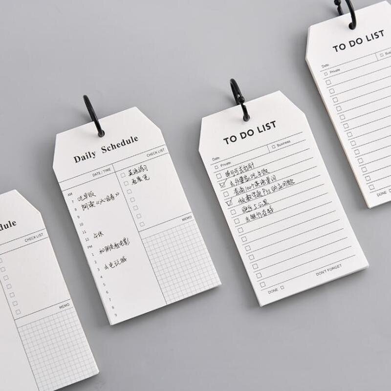 52 Sheets/set Newest Loose Leaf Daily Schedule List Planner Memo Note Pads Study Work Notepads Book Supplies Stationery