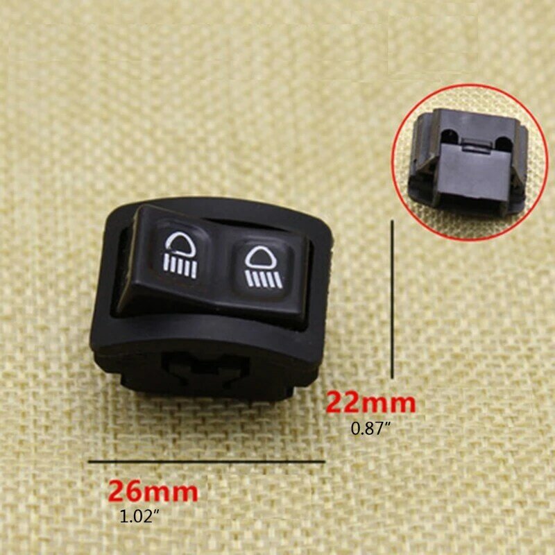Horn Dimmer Headlight Electric Starter Switches Buttons with Information Sign Suitable for Motorbike Electromobile