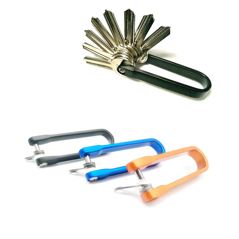 U em forma de clipe de chave liga de alumínio porta de armazenamento chaves porta porta porte carte funda protectora llaves chave titular chaveiro