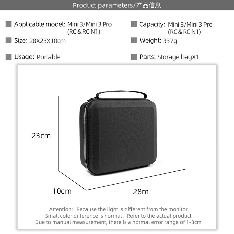 Portable Box For DJI Mini 3 Pro/Mini 3 Storage Bag Drone Carrying Case Clutch Bag Accessory For DJI Mini 3 Pro/Mini 3