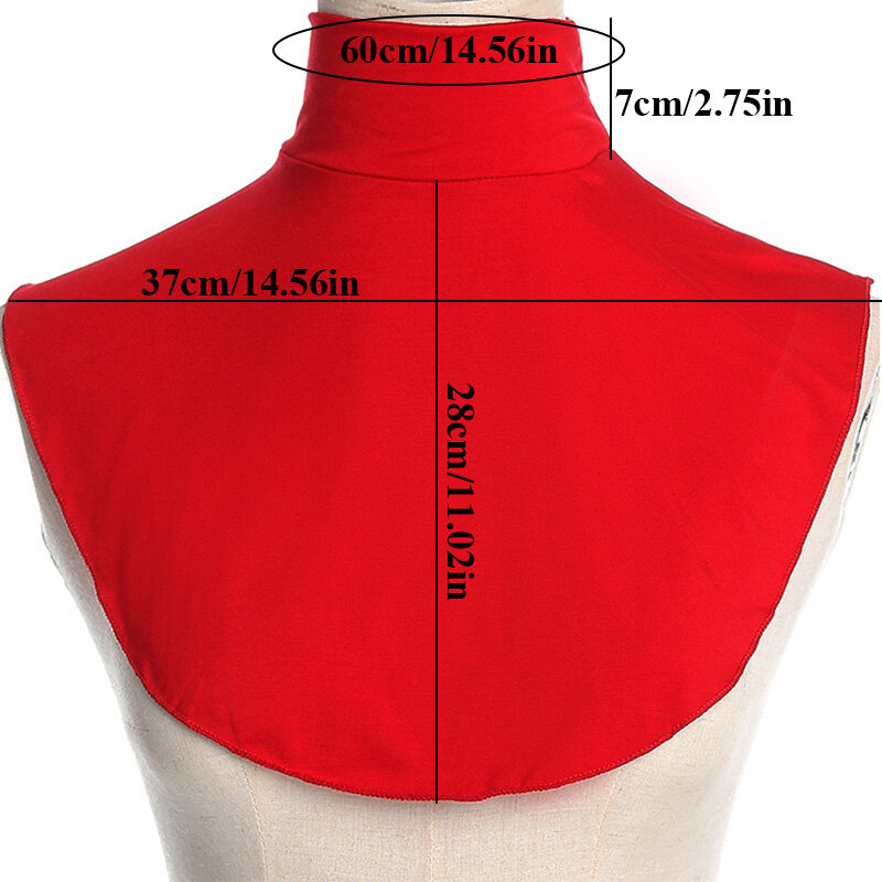 Simple Dickey Fake False Collars Womens Modal Half Collar Fashion Solid Color Turtleneck High Neck Cover Detachable Neck Collar