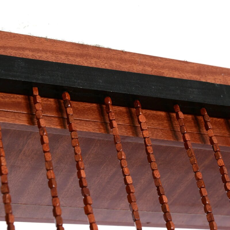 Manik-manik Tirai untuk Pintu Partisi Pembagi Jenis Menggantung dengan Batang Kayu Buatan Tangan Bambu Kayu Manik-manik Tali Pinggiran Tirai Pintu