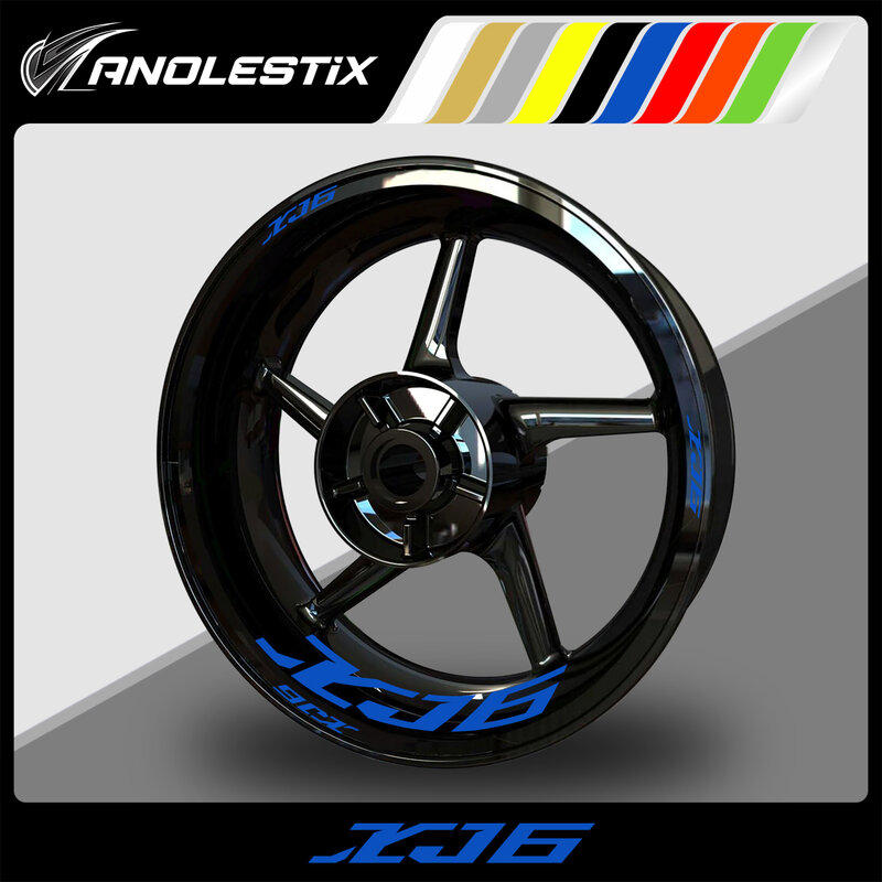 AnoleStix-Adesivo reflexivo de roda de motocicleta, Decalque Hub, Fita Rim Stripe para YAMAHA XJ 6, 600, XJ6, 2019, 2020, 2021, 2022, 2023