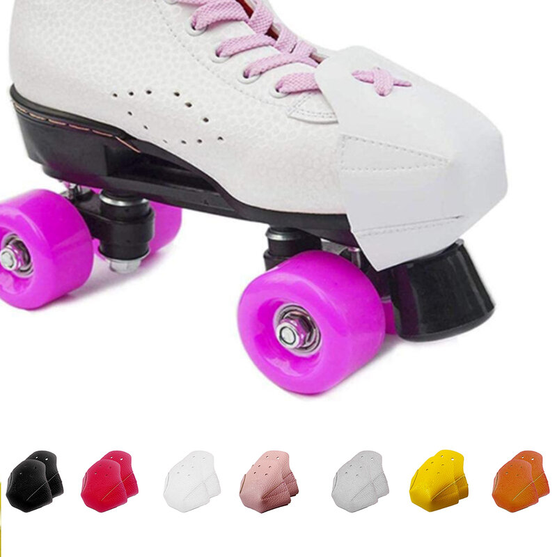 1 Paar Skates Anti-Reibungs-Zehen kappens chutz faltbare Skating-Abdeckung mit 4-Loch-Schutz für Outdoor-Training rosa