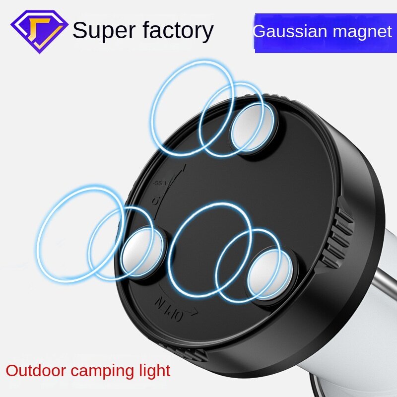 Multifuncional Outdoor Camping Lanterna, Tipo-C Luz de Emergência, carregamento Solar, LED Luz Forte, Tent Lamp, Novo