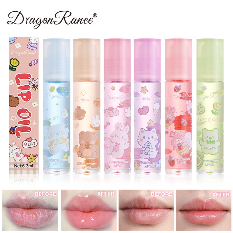 Cute Lip Oil Moisturizing Glass Lip Moisturizing For Women'S Hydrating Colorless Lip Balm Honey Rolling Lip Gloss