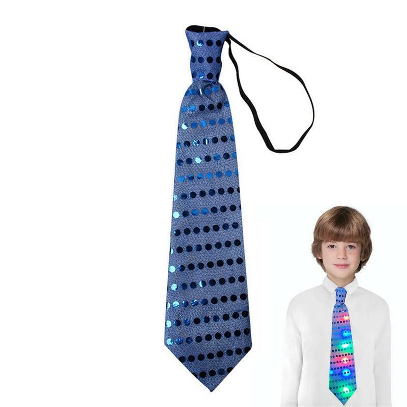 Cravate lumineuse LED colorée, cravate Flash, pré-attachée avec sangle pour fête de Festival Rave