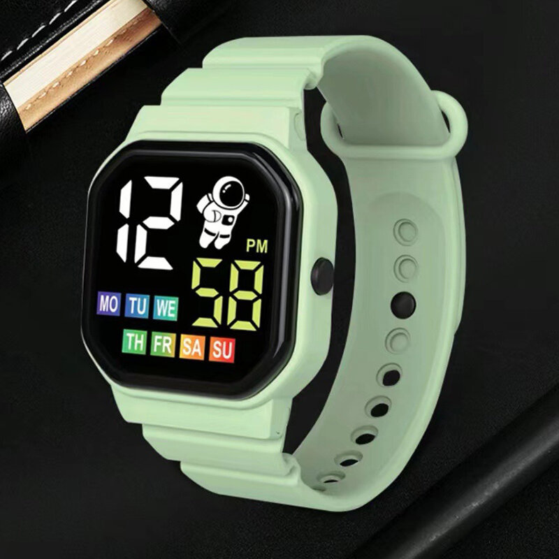 YIKAZE Children's Smart LED Watch Date Week Digital Wrist Watches Waterproof Electronic Sport Watch Clock For Boy Girl Child