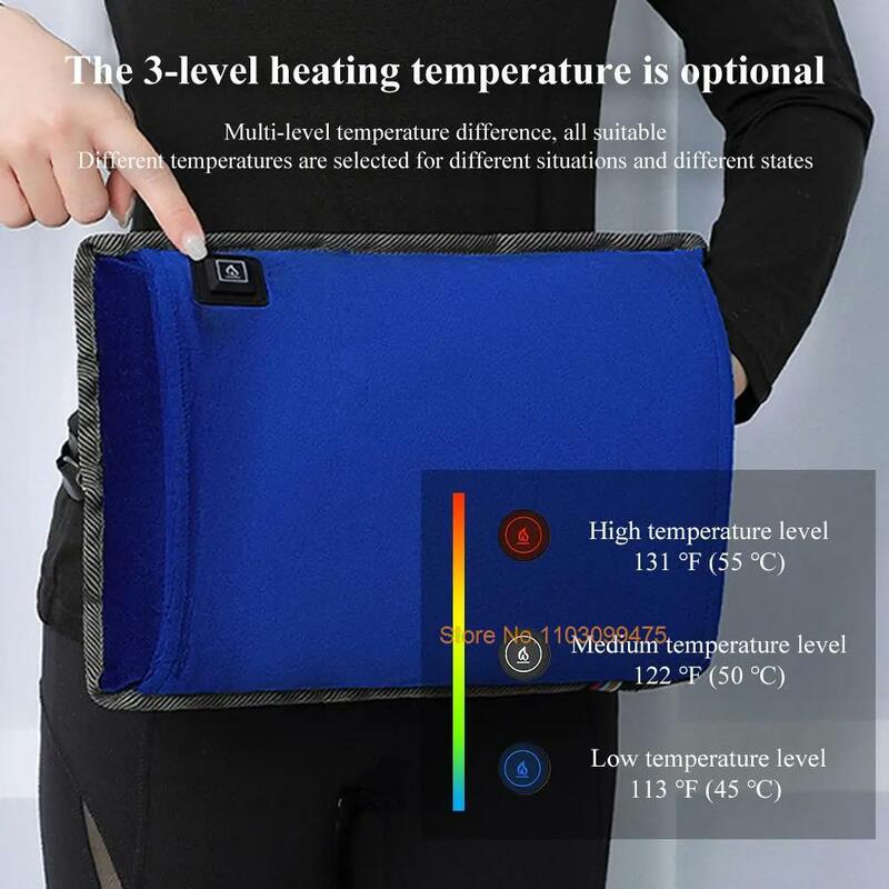 เครื่องอุ่นมือไฟฟ้าแผ่นทำความร้อนไฟฟ้าชาร์จ USB กระเป๋าเก็บความร้อนล้างได้ผู้ชายผู้หญิงฤดูหนาวกันหนาวกลางแจ้งตั้งแคมป์