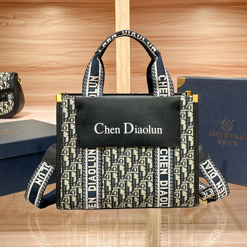 DIAOLUN-حقيبة حمل قماشية بحروف متقدمة للنساء ، أزياء التنقل ، حقيبة يد ، كتف واحد ، كروس بودي ، محمول باليد ، جديد