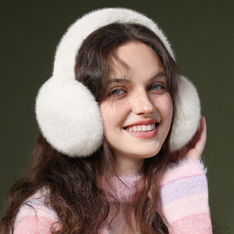 Fashion Autumn Winter Earmuffs Women Men Ear Warmer Plush Solid Color Ear Muffs Earflap Earmuffs