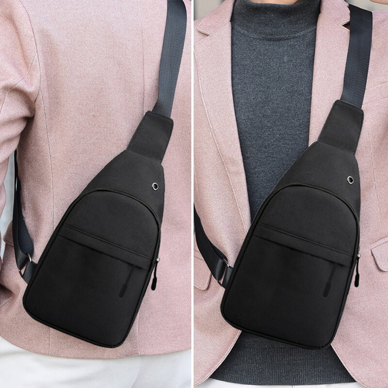 Man Chest Bag Phone Pocket Cross Body Neck Side Shoulder Fanny Pack Fashion Small Handbag Anime Print Outdoor Crossbody Gym Bags