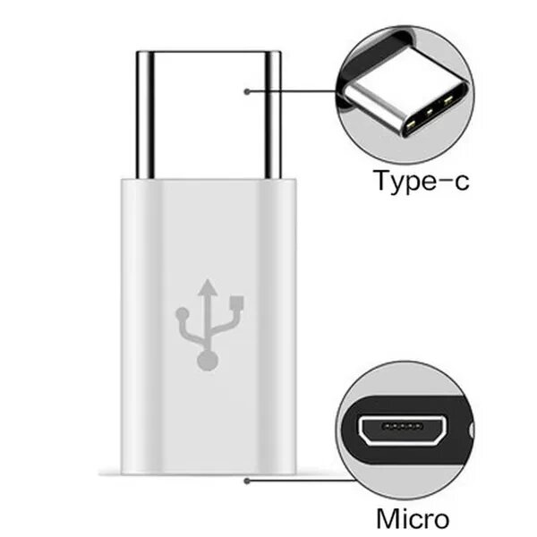 Переходник с USB Type C на Micro USB для Android, адаптер для телефона, планшета, преобразователь с Micro USB «папа» на Type C «мама» для Xiaomi, Huawei