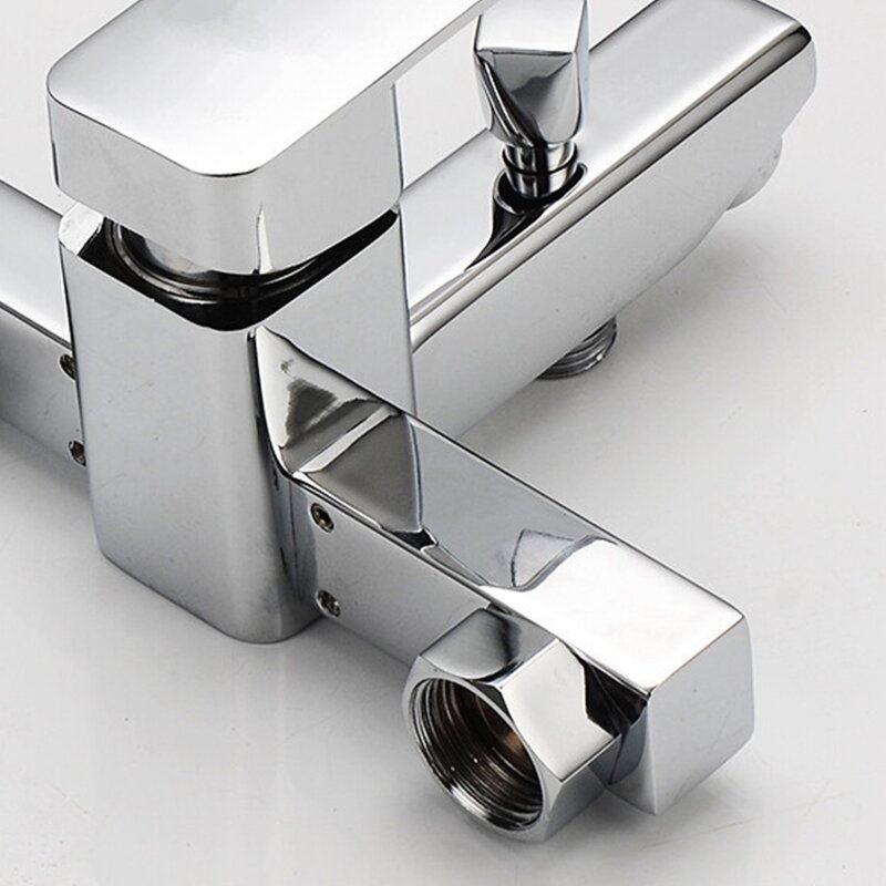 Wall Mounted Waterfall Bathtub Faucet High Flow Shower Diverter Faucet Zinc Alloy Single Handle Tub Faucet Easy to Use