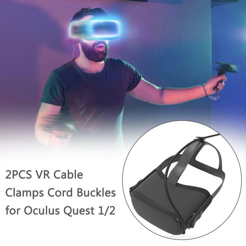 오큘러스 1/2 링크용 스레드 버클, VR 헤드셋 케이블, VR 액세서리, 케이블 클램프, 2 개