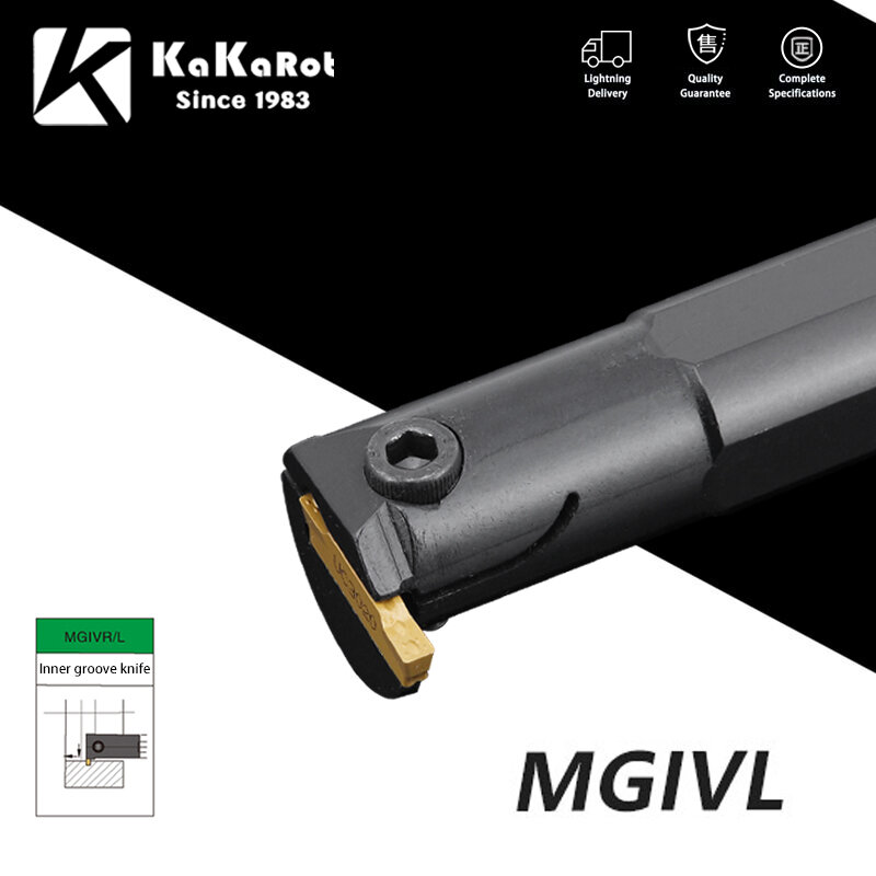 KaKarot-Carbide insere Grooving Tool, MGIVR2016, MGIVR2520, MGIVR3125, MGMN, MGIVR L, haste reta, barra de torno interno