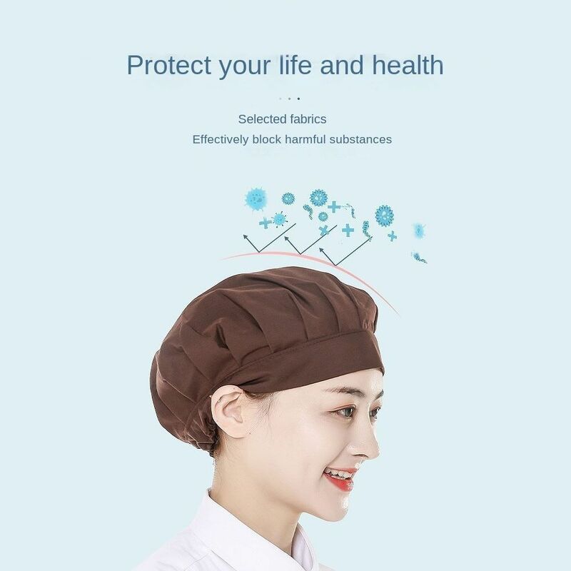 Hair Nets Work Hat Cook Accessories Mesh Smoke-proof Dust Chef Hat Breathable Work Wear Cooking Hygienic Cap Food Service