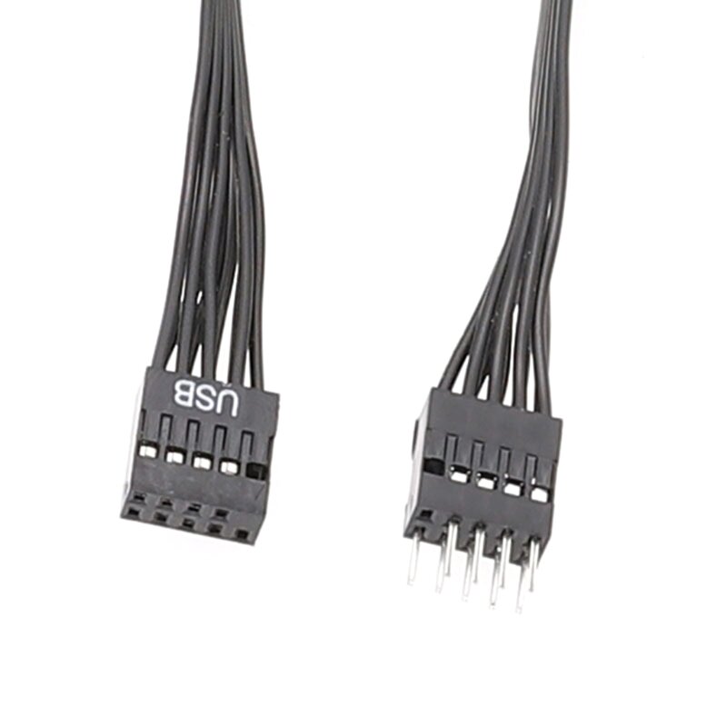 Komputer Papan Utama Depan USB 2.0 9Pin Kabel Ekstensi untuk Desktop dan Laptop Mainboard (20cm/30cm/50cm) LX9A
