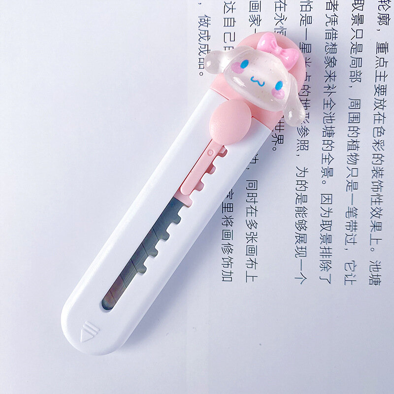 Mini Art Handmade faca para meninas, papel portátil, Kawali Sanrio, Kuromi, Cinnamoroll, Mymelody, Pochacco Mini Knife, Cute Cartoon Gift Brinquedos