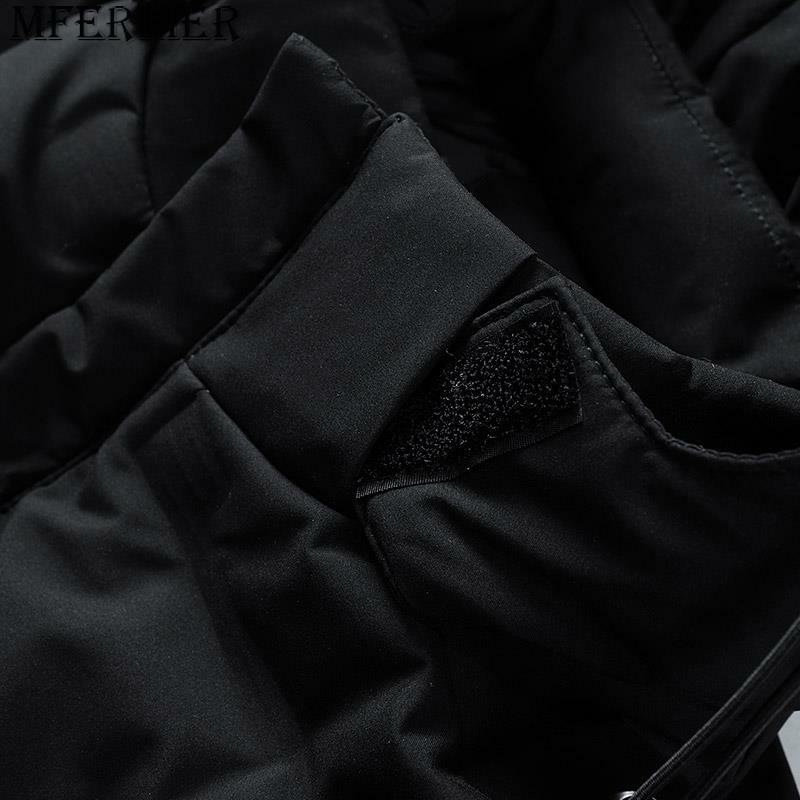 Kurtki zimowe puchowa bluza z kapturem Plus rozmiar 6XL 7XL 8XL Oversize 2023 czarne ciepłe kurtki luźne męska z zamkiem błyskawicznym wodoodporne wyściełane