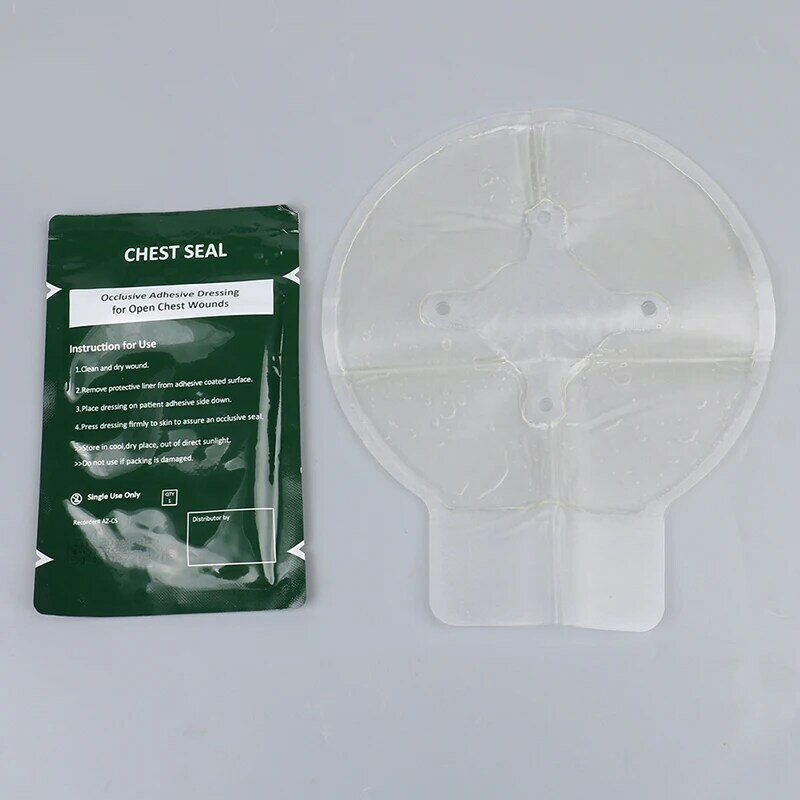 1 Stuks Veiligheid Survival Noodtrauma Sticker Thoraxafdichting Geventileerde EHBO Patch Outdoor Tool
