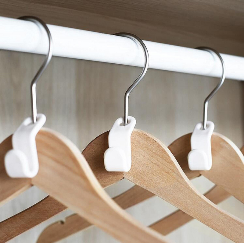 5pcs Clothes Hanger Connector Hooks Cascading Clothes Rack Holder Space-Saving Hanger Extender Clip for Organizer Closet Bedroom
