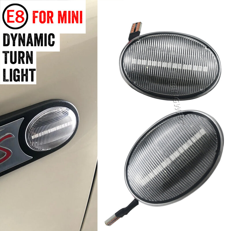 Dynamic LED Flashing Turn Signal Lamp Side Marker Light Car Tuning For Mini Clubman R55 Cooper R56 R57 Coupe R58 R59 07- 13