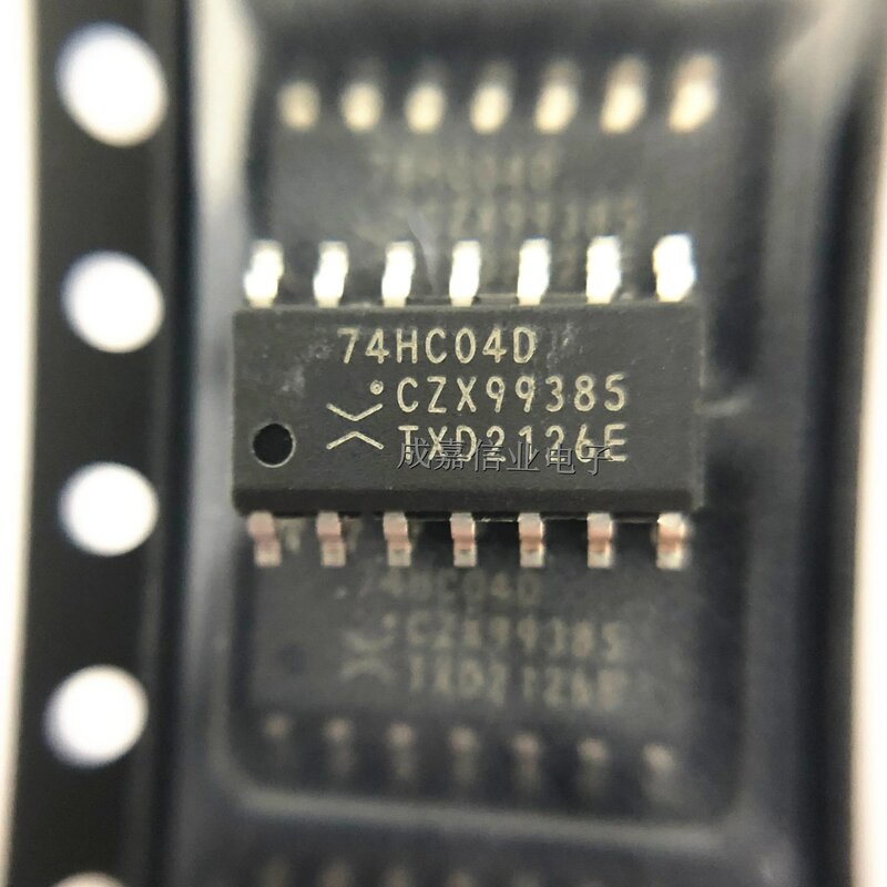 100ชิ้น/ล็อต74HC04D,653 SOP-14 74HC04D Lnverter 6องค์ประกอบ CMOS 14-Pin อุณหภูมิในการทำงาน:-40C-+ 125 C