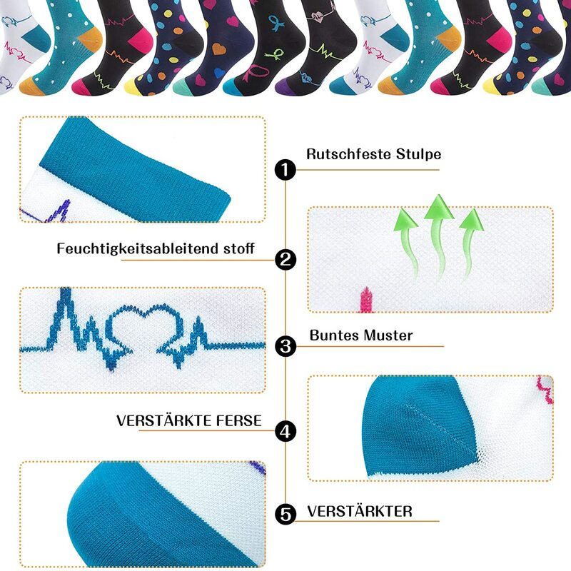 Мужские и женские дизайнерские спортивные носки для улицы, женские и мужские носки для варикозного расширения вен и кровообращения, чулки для беременных и женщин