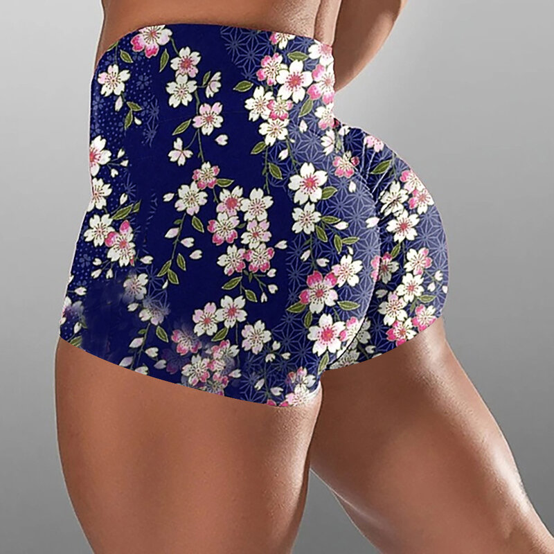 Celana pendek olahraga wanita, Y2k Musim Panas 2024 mode baru kasual pinggang tinggi dicetak seksi ketat setengah celana untuk Streetwear wanita