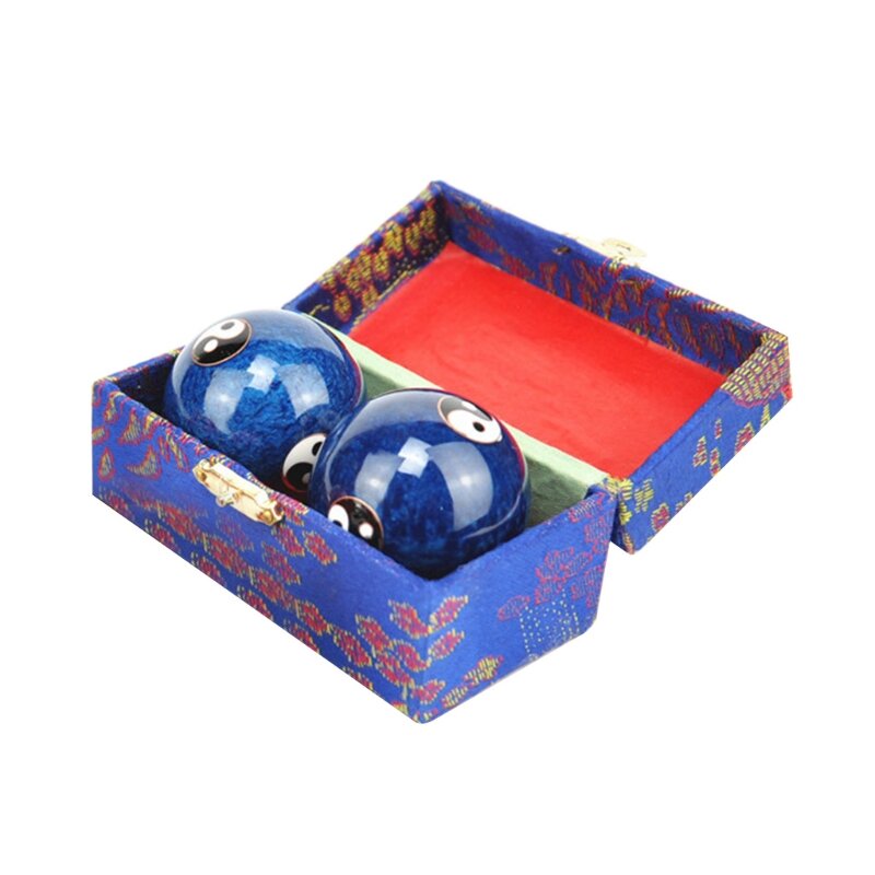 Одна пара китайских шаров для здоровья, эмалированные шарики Баодин, массажные шарики для терапии рук, упражнений и снятия