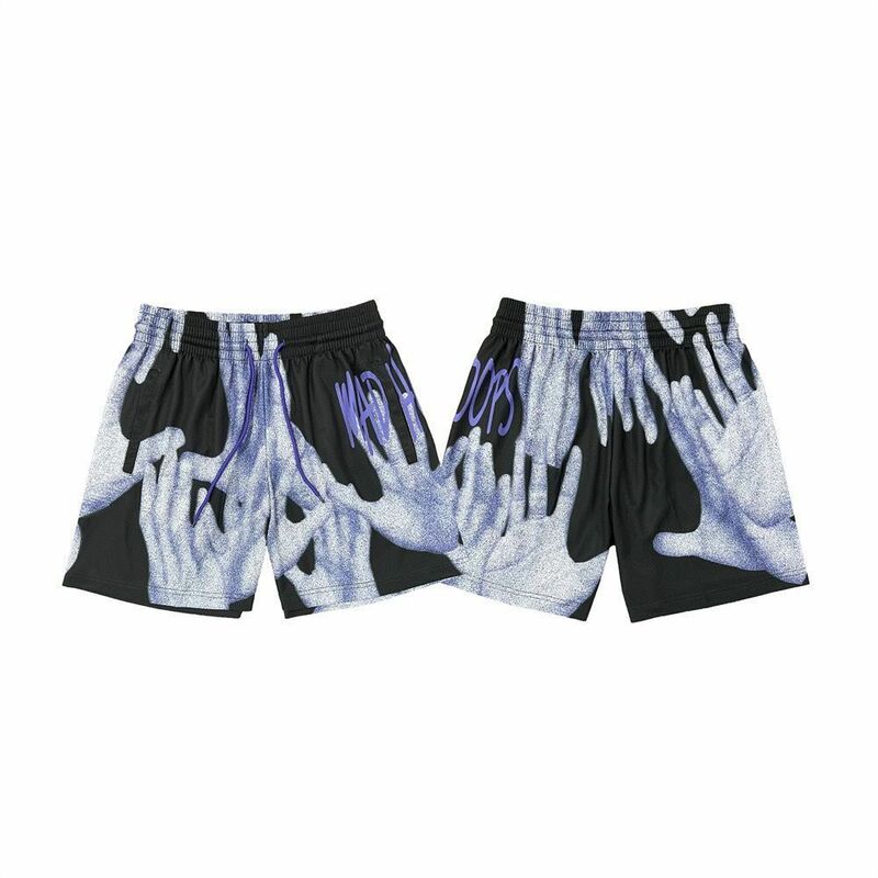 New Madhoops Catcher Oversized Printed Quick Drying American Shorts Men Basketball Rugby Gym Shorts Harajuku Casual Sweatpants