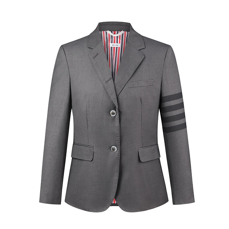 Dtb thom womoenのジャケット,新しいファッションブランドのブレザー,黒の4バーのカスタムフォーマルスーツジャケット,2022