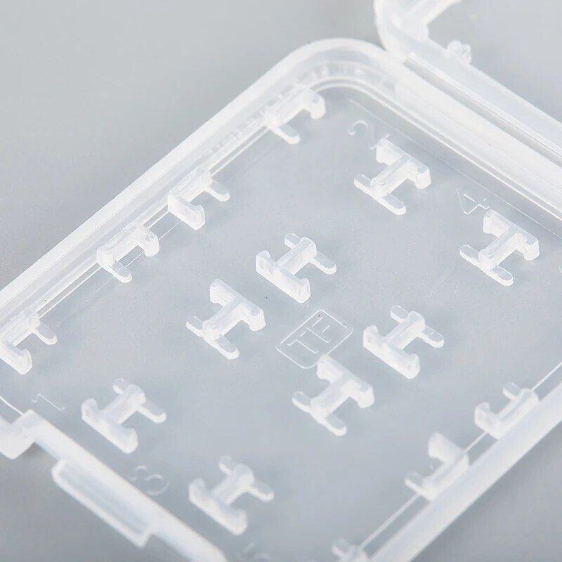 Soporte Protector transparente para tarjeta de memoria, caja de plástico para SD, SDHC, TF, MS, 1 unidad
