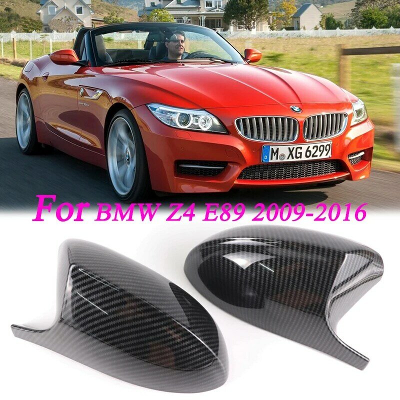 M style Mirror Cover Car Side Door Rearview Side Mirror Covers Cap For BMW Z4 E89 Convertible 2009-2016 Carbon fiber pattern