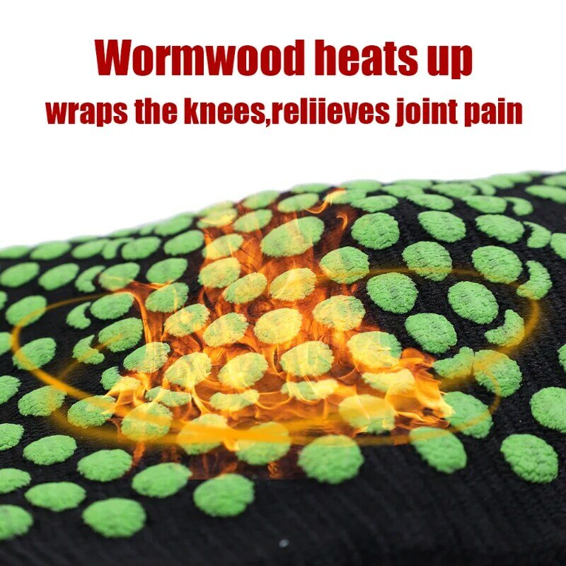 Wormwood Self เข่า Pads บรรเทาร่วมไข้ปวดเข่า Pad ผ้าพันคอไนลอนยืดหยุ่นแขนเข่าฟิตเนสกีฬาแขนเข่า