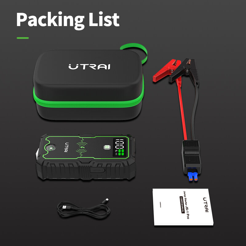 UTRAI Power Bank  2500A Jump Starter Portable Charger Car Booster 12V Auto Starting Device Emergency Car Battery Starter