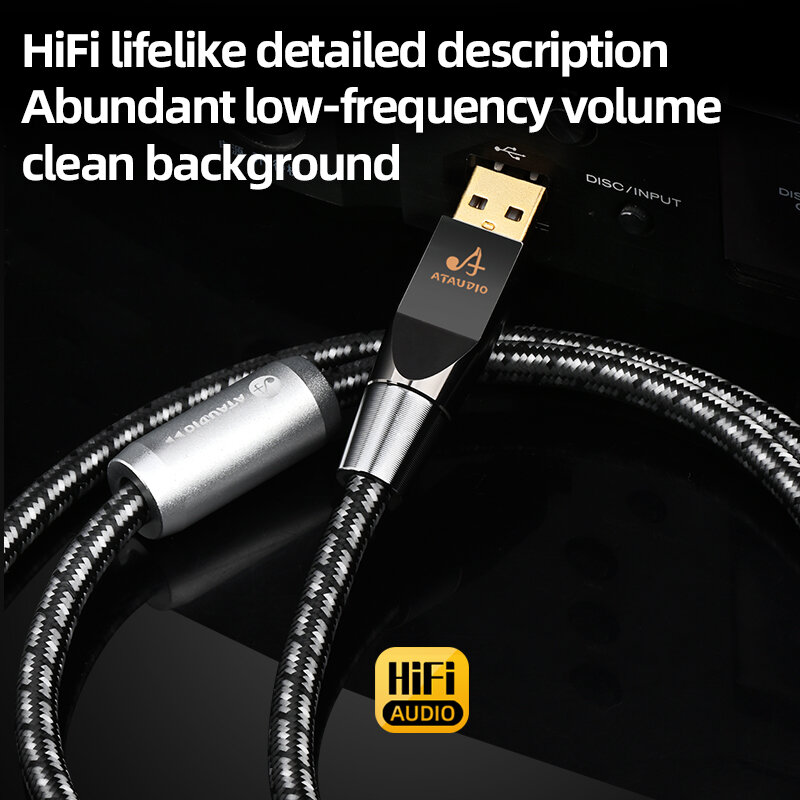Cavo USB HiFi ATAUDIO cavo USB da tipo A A B Audio usb otg tipo B per PC DAC Mobile