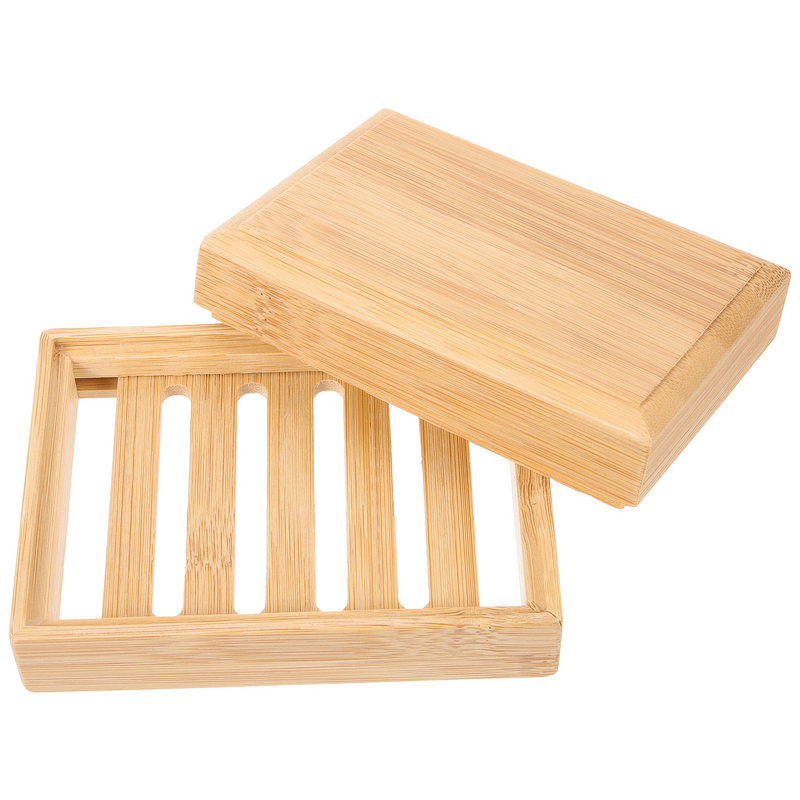 Bamboo Vintage Soap Dish Storage Rack Container Draining Holder Tray for Bathroom Case Travel