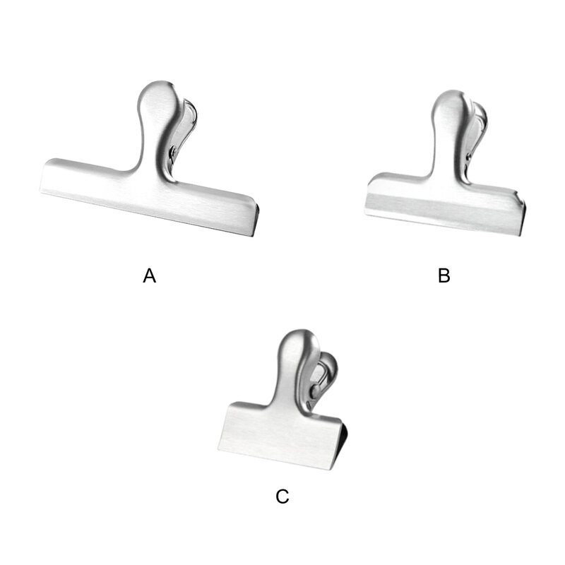 2/3 12pcs Stainless Steel Bag Clips Maintain Freshness Of Favorite Snacks Easy To Clean Sealing Clip