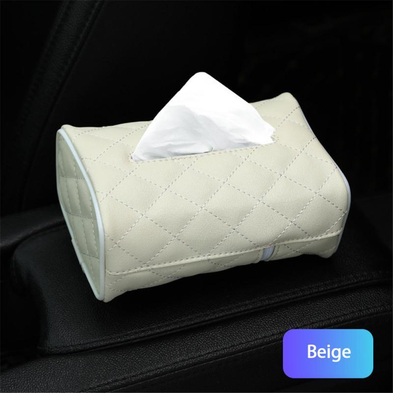 Caja de pañuelos para asiento trasero de coche, diseño de sellado, portátil, fácil de instalar, resistente al desgaste, suministros de Interior